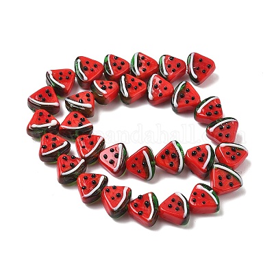 Бусины ручной работы в технике лэмпворк с неровностями X-LAMP-R003-04E-01-1