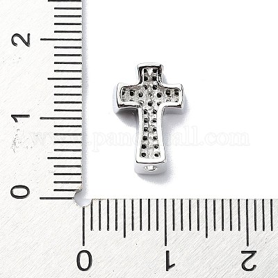 Стойки обшивки латунь микро проложить кубического циркония бусы KK-U014-01P-1