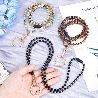 Ремешки для визиток из натуральных драгоценных камней HJEW-FH00039-1