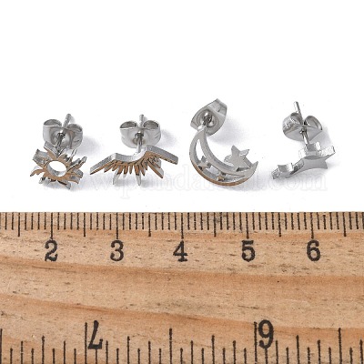 Комплекты сережек из нержавеющей стали 304 EJEW-S248-07P-1