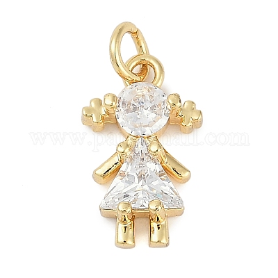 Подвеска из латуни с микропаве из кубического циркония KK-H509-38G-01-1