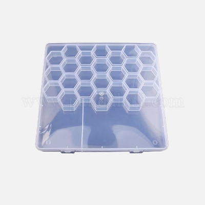 Прямоугольные полипропиленовые (полипропиленовые) контейнеры для хранения бусинок CON-YW0001-22-1