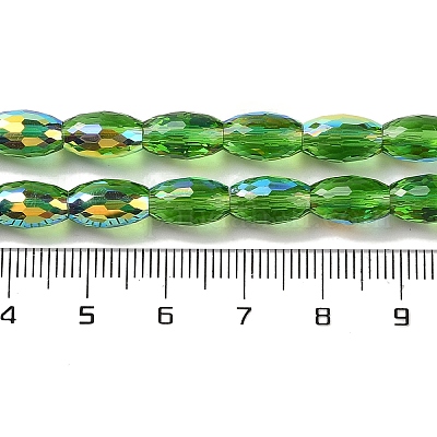 Прозрачные гальванические бусины с цветным покрытием ab EGLA-H104-05E-1