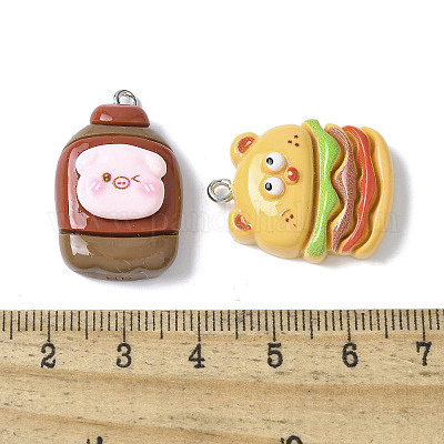 16шт 16 стиля непрозрачные подвески из смолы RESI-V001-03-1