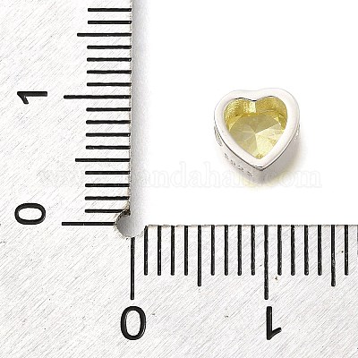 925 бусина из стерлингового серебра с кубическим цирконием STER-L066-06S-02-1