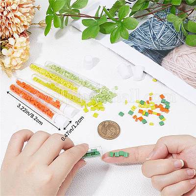 600 шт. 6 вида непрозрачных стеклянных бусин с 2 отверстиями SEED-CN0001-17-1