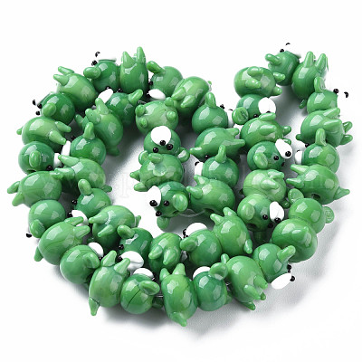 Непрозрачные нити бусин лэмпворк ручной работы LAMP-T007-19-A04-1