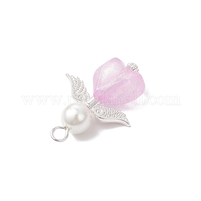 Подвески ангелы из акрила и сплава PALLOY-JF04142-1