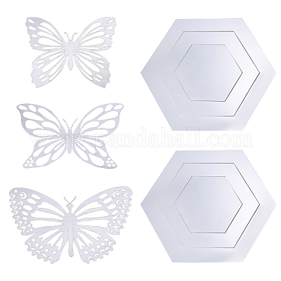 wholesale acrylic hexagonal wall sticker mirror