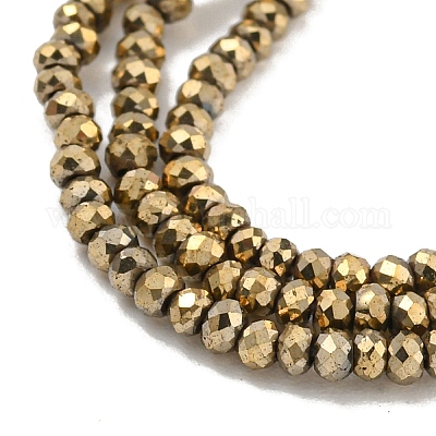 Гальванические нити из синтетических немагнитных гематитовых бусин G-C136-K01-01-1