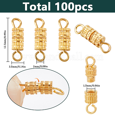 100 шт. винтовые застежки из сплава&nbsp;FIND-SC0012-07G-1