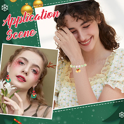 40 шт. 10 стиля пластиковых подвесок на рождественскую тематику FIND-SC0011-40-1