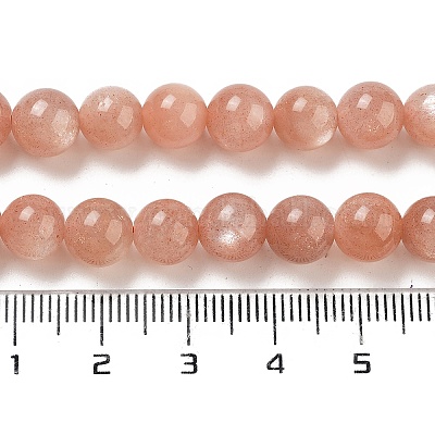 Натуральный Sunstone бисер пряди G-G066-8mm-1