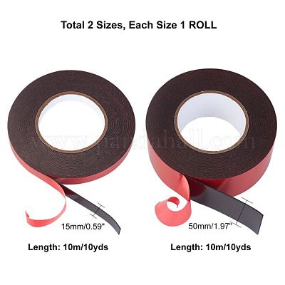 Wholesale PandaHall 400pcs Adhesive Tape Double Sided White and Black Foam  Tape Strong Pad Mounting Adhesive (Square+Round) 