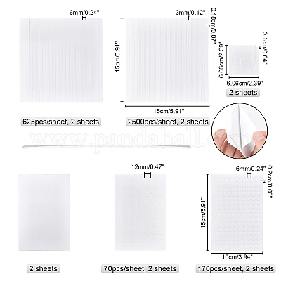 6-12Sheets 2/3mm Thickness Double Sided Adhesive Foam Strips