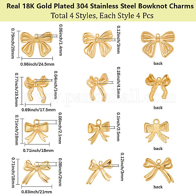 16 шт. 4 стиля ионного покрытия (IP) 304 подвески из нержавеющей стали STAS-BBC0007-66-1