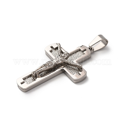 Подвески-кресты Иисуса из нержавеющей стали 304 STAS-F323-08P-1