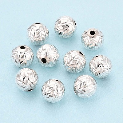 925 текстурированная бусина из стерлингового серебра STER-T008-45S-01-1