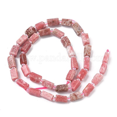 Природные родонит бисер нитей&nbsp;G-C270-K12-1
