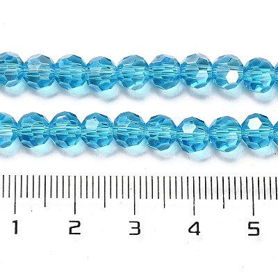 Прозрачные стеклянные бусины EGLA-A035-T6mm-B08-1