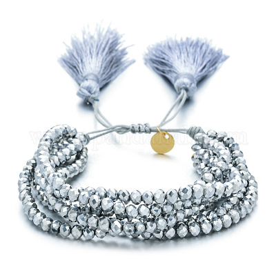 Браслеты из граненых стеклянных бусин PS4906-5-1