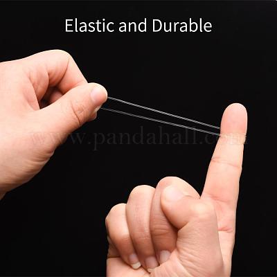 Elastic Crystal Thread, Stretch Bracelet String, Round, Clear, 0.8mm, about  109.36 yards(100m)/roll