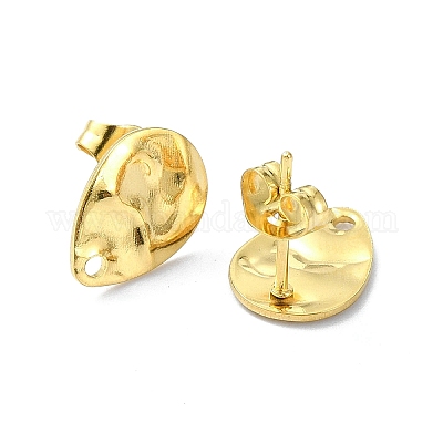 Фурнитура для сережек-гвоздиков из нержавеющей стали 304 STAS-L024-003G-07-1