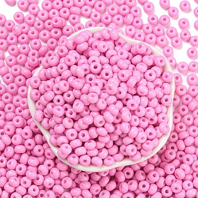 Стеклянные бусины с имитацией нефрита SEED-Z001-A-B07-1