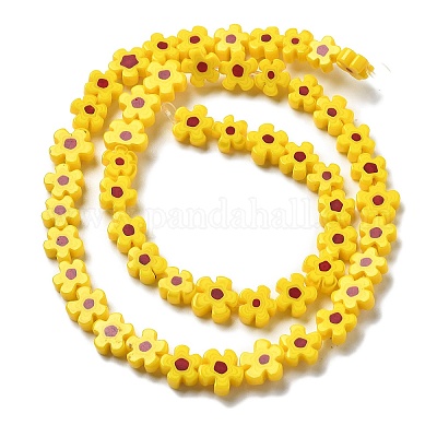 Ручной работы millefiori стеклянные бусины нитки LAMP-F035-09L-1