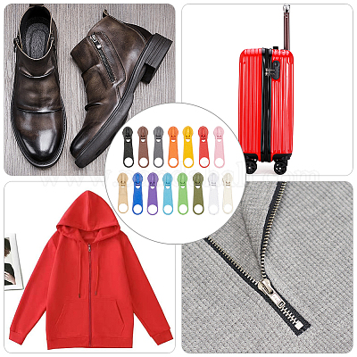 150 шт. двухцветная окрашенная цинковая застежка-молния FIND-WR0011-43-1