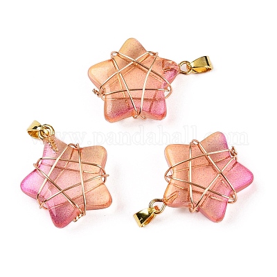 Подвески lampwork GLAA-T023-06H-1