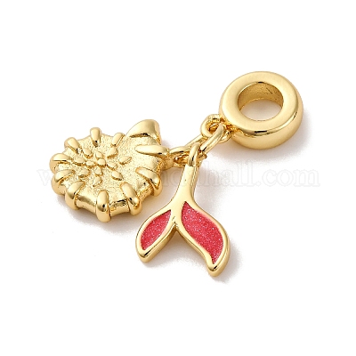 Латунь эмаль европейский болтается бисер KK-Q098-38G-B-1