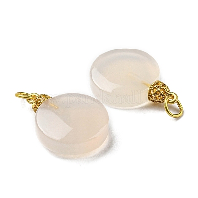 Натуральный белый агат подвески G-R489-14MG-1