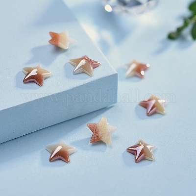 Непрозрачные стеклянные кабошоны GGLA-S038-09A-8mm-1