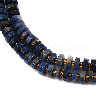 Природный содалит бисер нитей G-F796-A10-01-1