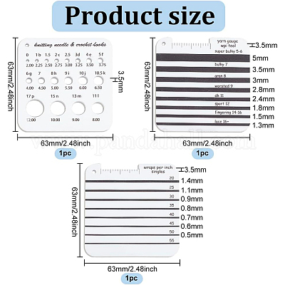 1 спица и крючок для вязания акрилом DIY-BC0006-90-1