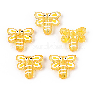 Эмалевые бусины ручной работы в технике лэмпворк LAMP-T023-26J-1