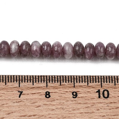 Натуральный лепидолит / пурпурный слюдяный камень бисер пряди&nbsp;G-K365-E01-4x6mm-1