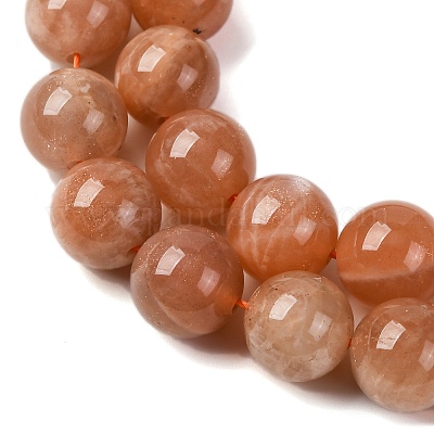 Круглые бусины пряди натуральный Sunstone G-F222-33-10mm-01-1