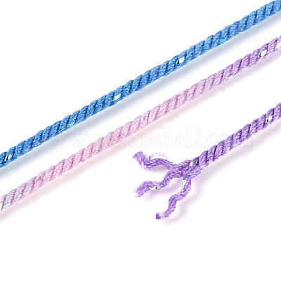 27 м сегментно окрашенные круглые полиэфирные витые шнуры&nbsp;OCOR-N009-02A-20-1