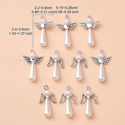 Акриловый искусственный жемчуг с подвесками из сплава PALLOY-YW00001-1