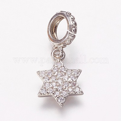 Латунь кубический цирконий европейские подвески с подвесками KK-P134-04-1