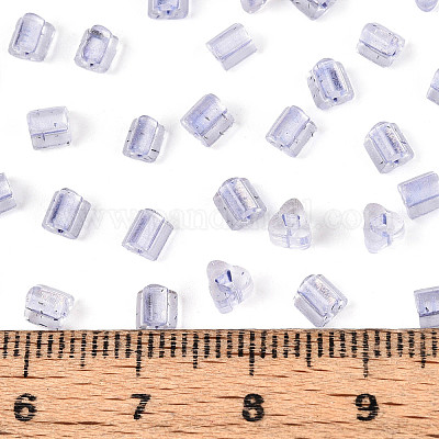 Прозрачные внутри цветные стеклянные бусины SEED-T007-13H-1