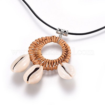 Кулон ожерелья из ракушек NJEW-JN02312-01-1