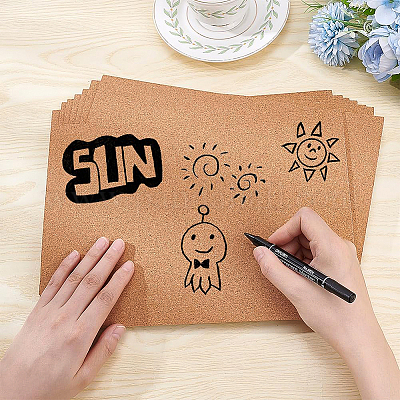 Самоклеящаяся наклейка из пробковой доски AJEW-WH0098-22A-1