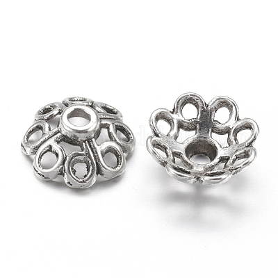 Тибетском стиле сплав шарик крышки X-LF0935Y-1
