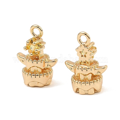 Латунные микро проложить кубического циркония подвески KK-C155-17G-05-1