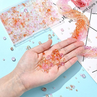 6 стиль градиент цвета прозрачные окрашенные стеклянные бусины нити DGLA-YW0001-28A-1