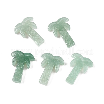 Натуральные зеленые подвески из кокосовой пальмы с авантюрином G-N342-02H-1