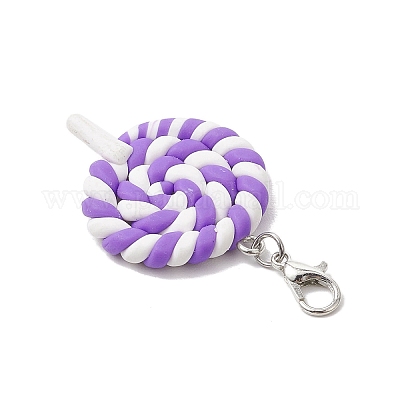 Украшения из полимерной глины в виде леденцов ручной работы HJEW-JM03387-1